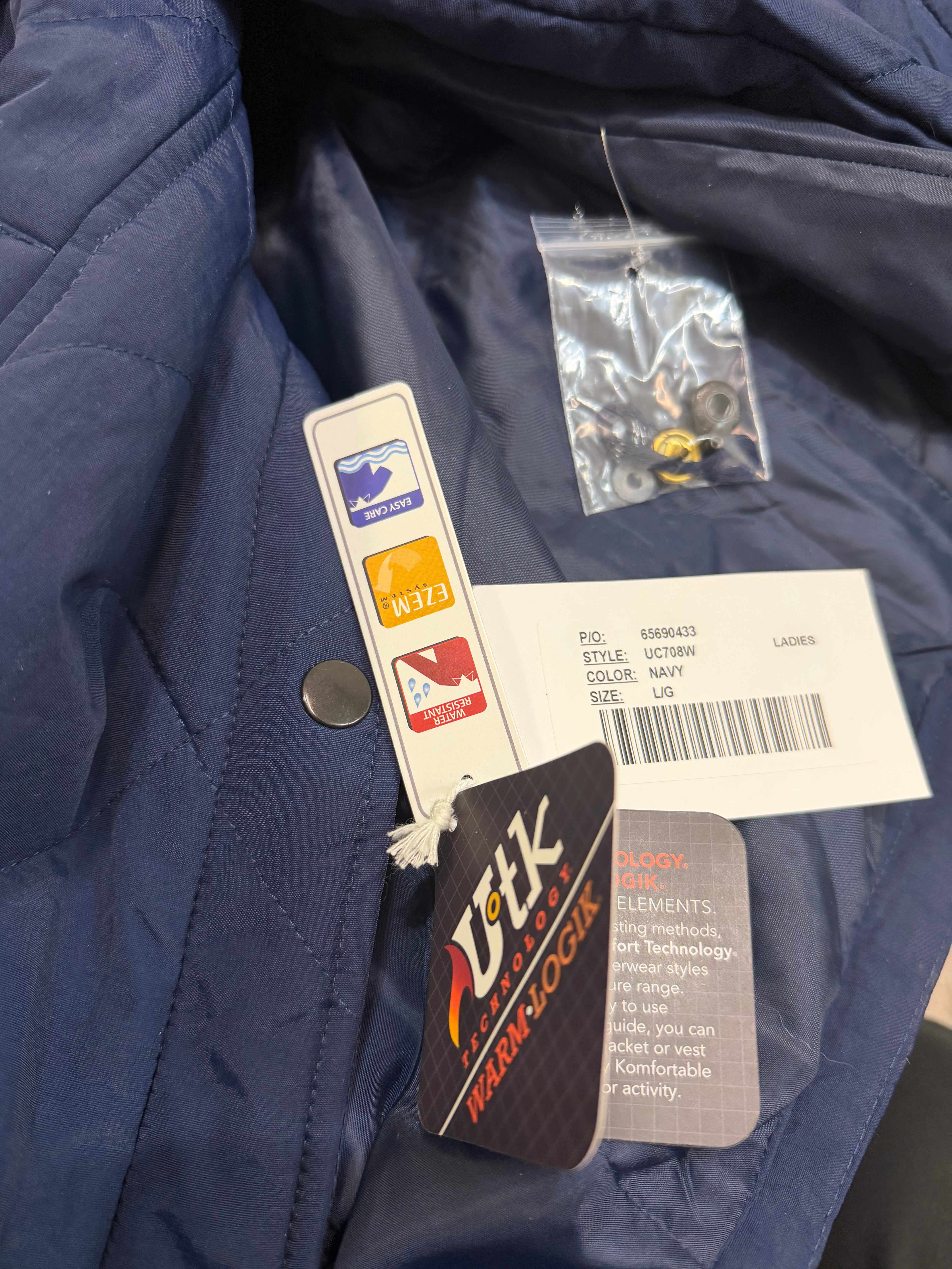 Woman's Quilted Anyweather Full Zip and Snap Jacket Water Resistant