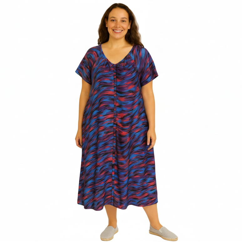 Short Slevee Muumuu Dress 63587