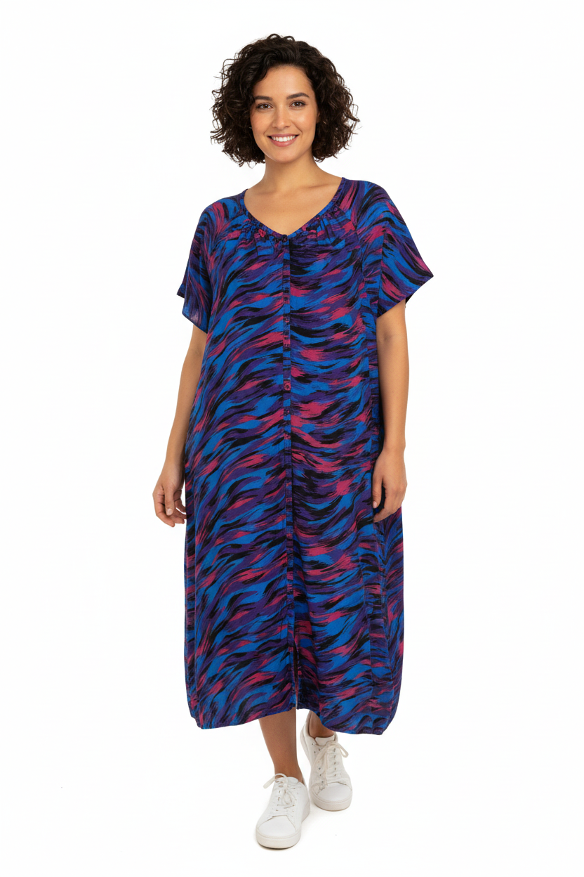 Short Slevee Muumuu Dress 63587