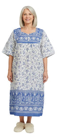 Blue and White Muumuu Dress EC2111