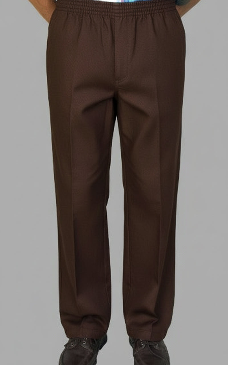Men's Elastic Waist Rugged Work Pants Brown