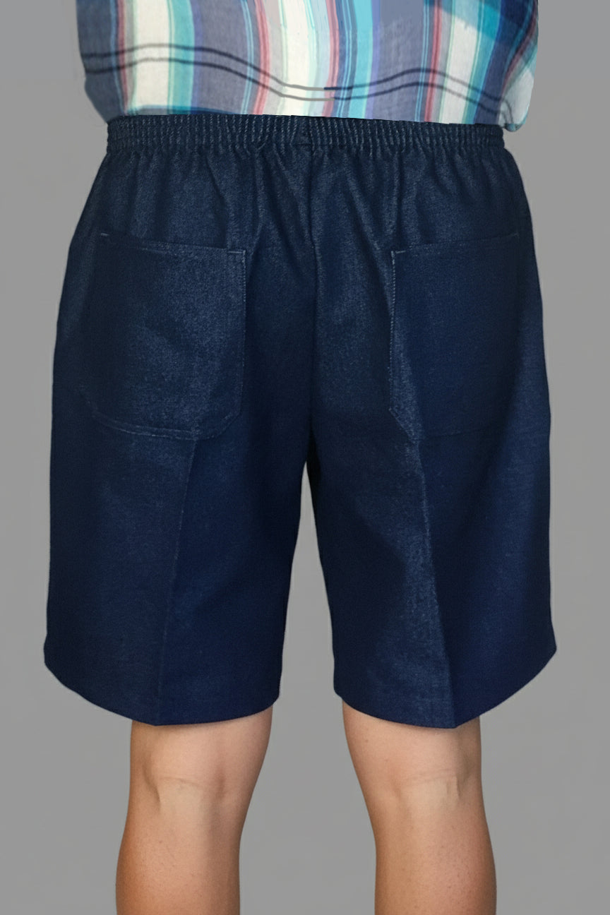 Men's Elastic Waist Shorts (Denim)