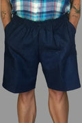 Men's Elastic Waist Shorts (Denim)
