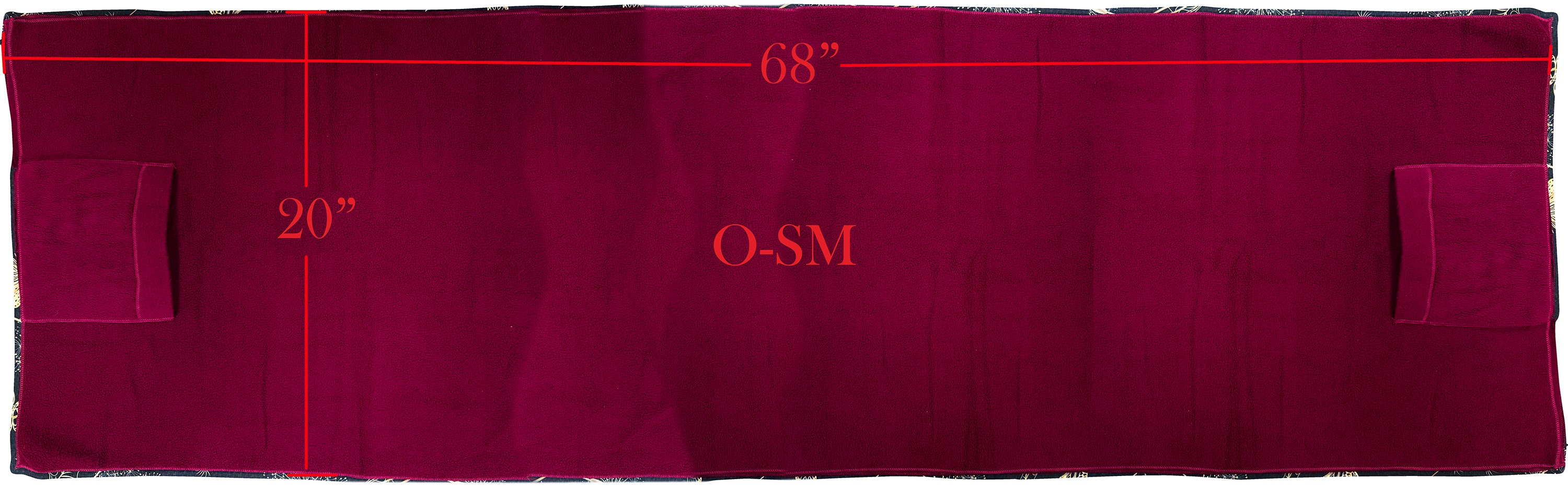 Woman's Soft Multi-Functional Pocketed Scarf-Shaw Burgandy Warm Fleece