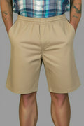Men's Elastic Waist Shorts Khaki