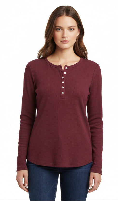 LTM BRL Burgundy Full Sleeve Top