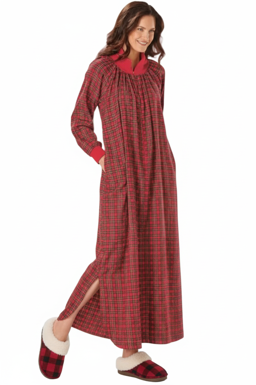 Plaid Night Gown TA7562